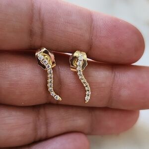 Elegant Gold Plated and Silver Earrings